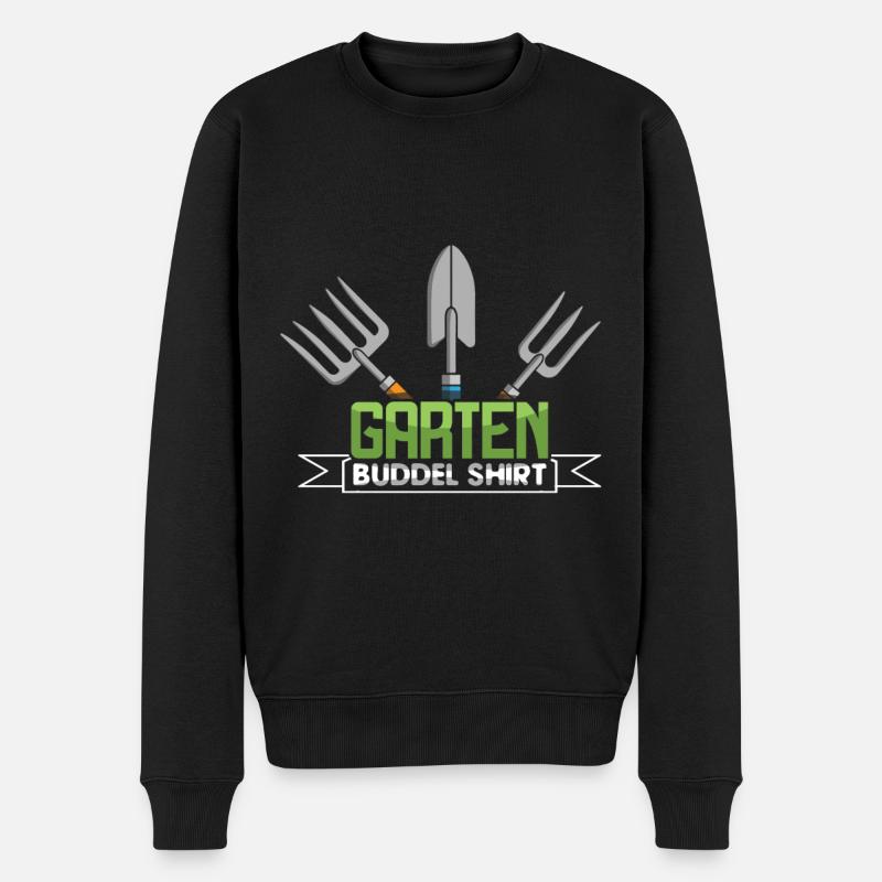 Garten Buddel Shirt - Männer Premium Bio Pullover - Schwarz