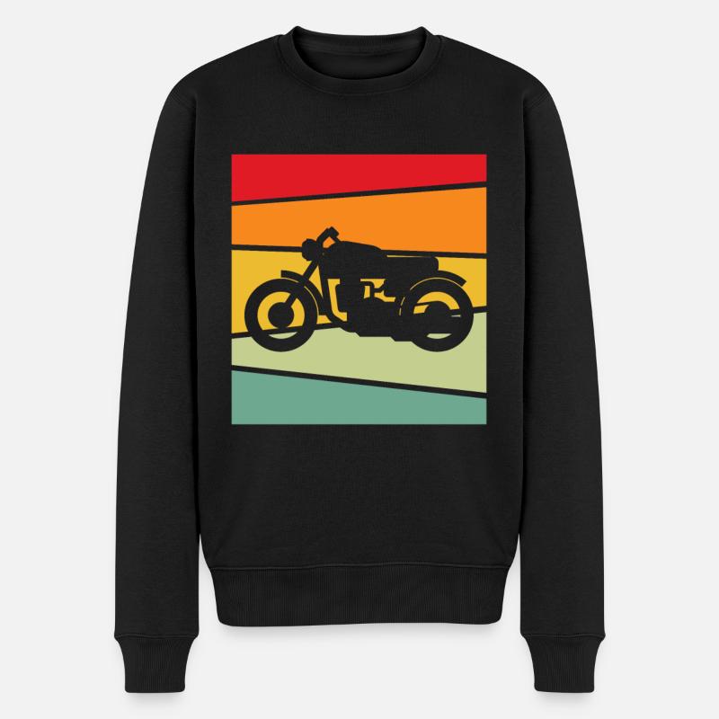 Moto Rétro - Pull Premium bio Homme - noir