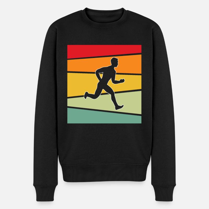 Jogging Rétro - Pull Premium bio Homme - noir