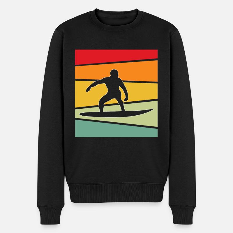 Surf Rétro - Pull Premium bio Homme - noir