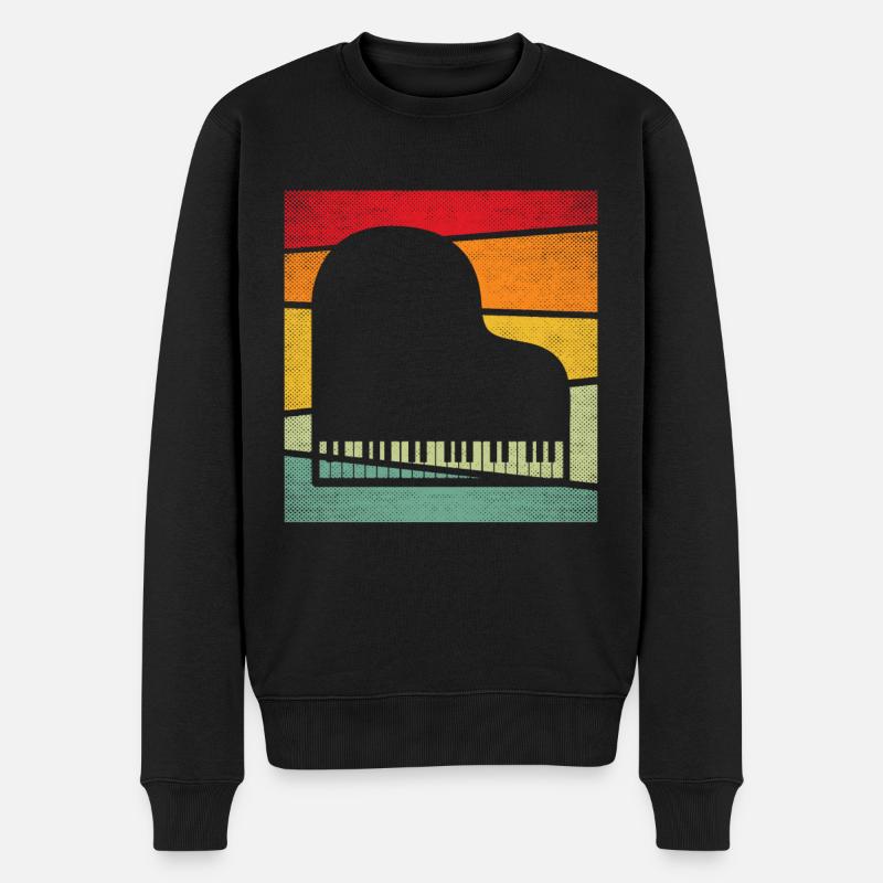 Piano Rétro - Pull Premium bio Homme - noir