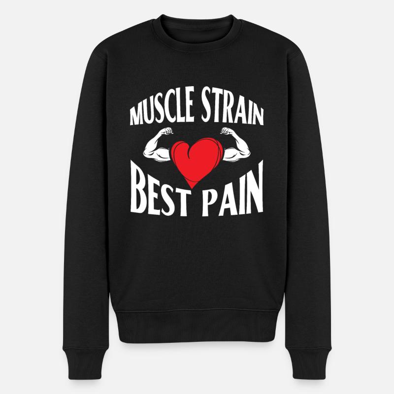 Tension musculaire Gym Douleur - Pull Premium bio Homme - noir