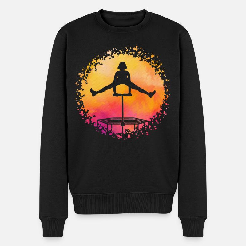 Trampolin - Männer Premium Bio Pullover - Schwarz