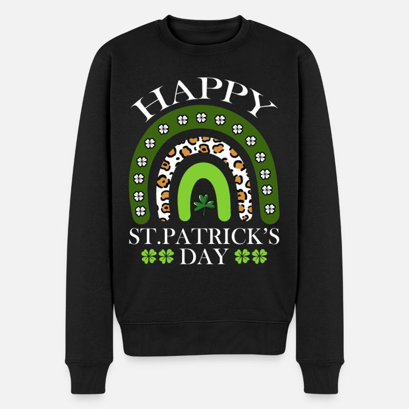 Bonne Saint-Patrick Vibes Clover - Pull Premium bio Homme - noir