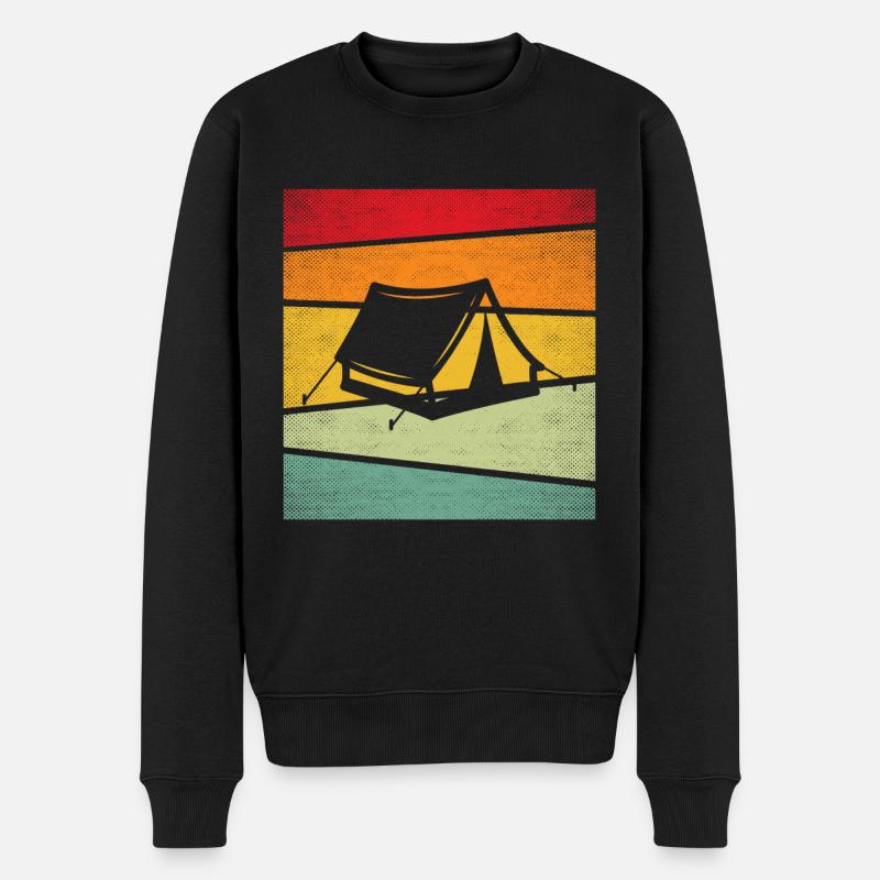 Camping Rétro - Pull Premium bio Homme - noir