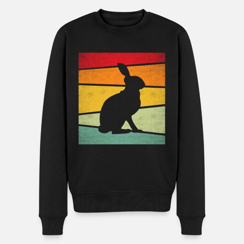 Lapin Rétro - Pull Premium bio Homme - noir