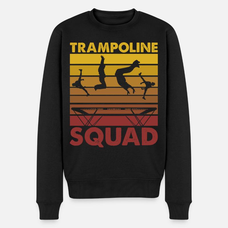 Trampolin-Kader - Männer Premium Bio Pullover - Schwarz