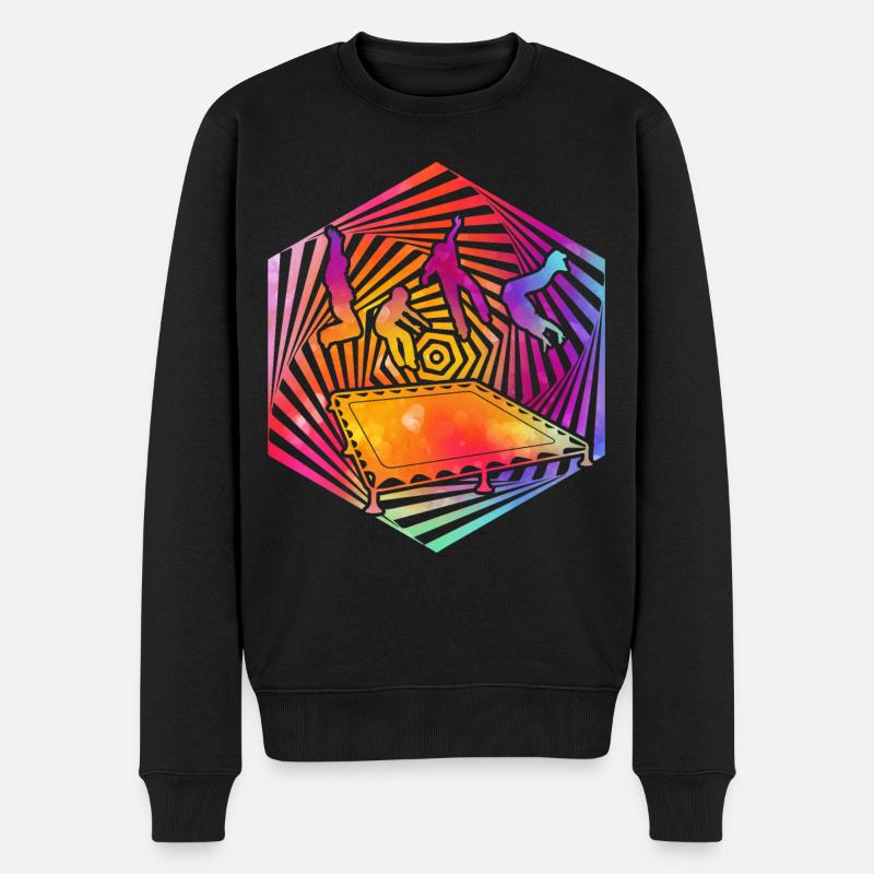 Trampolin - Männer Premium Bio Pullover - Schwarz