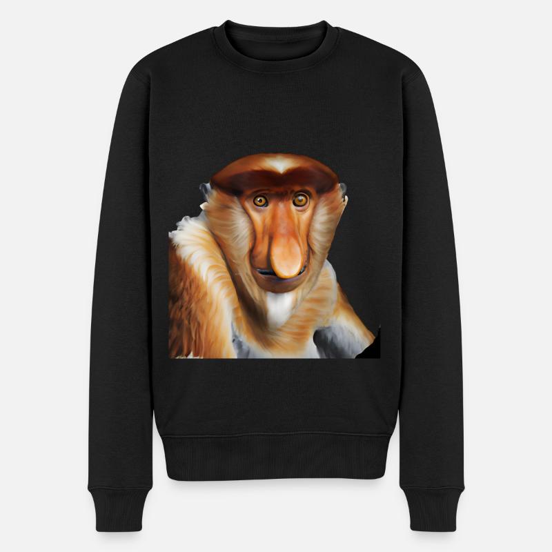 Le singe proboscis exotique - Pull Premium bio Homme - noir