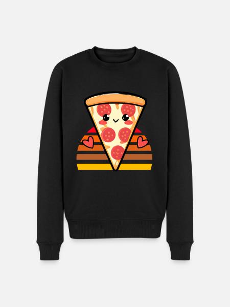 Pizza Hearts - Men's Premium Organic Jumper - black