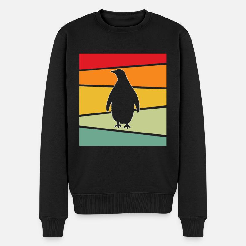 Pingouin Rétro - Pull Premium bio Homme - noir