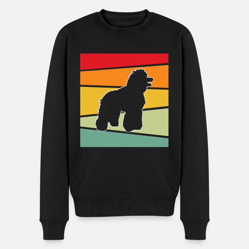 Caniche Rétro - Pull Premium bio Homme - noir