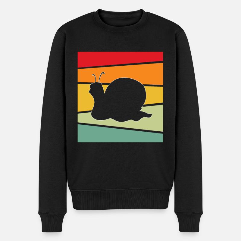 Escargot Rétro - Pull Premium bio Homme - noir