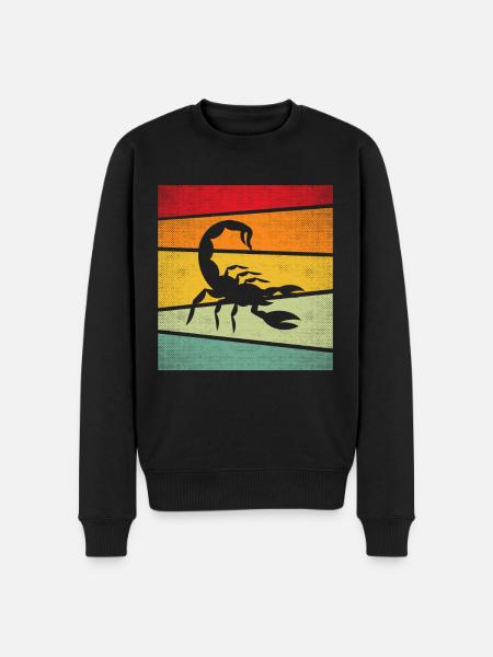 Scorpio Retro - Men's Premium Organic Jumper - black