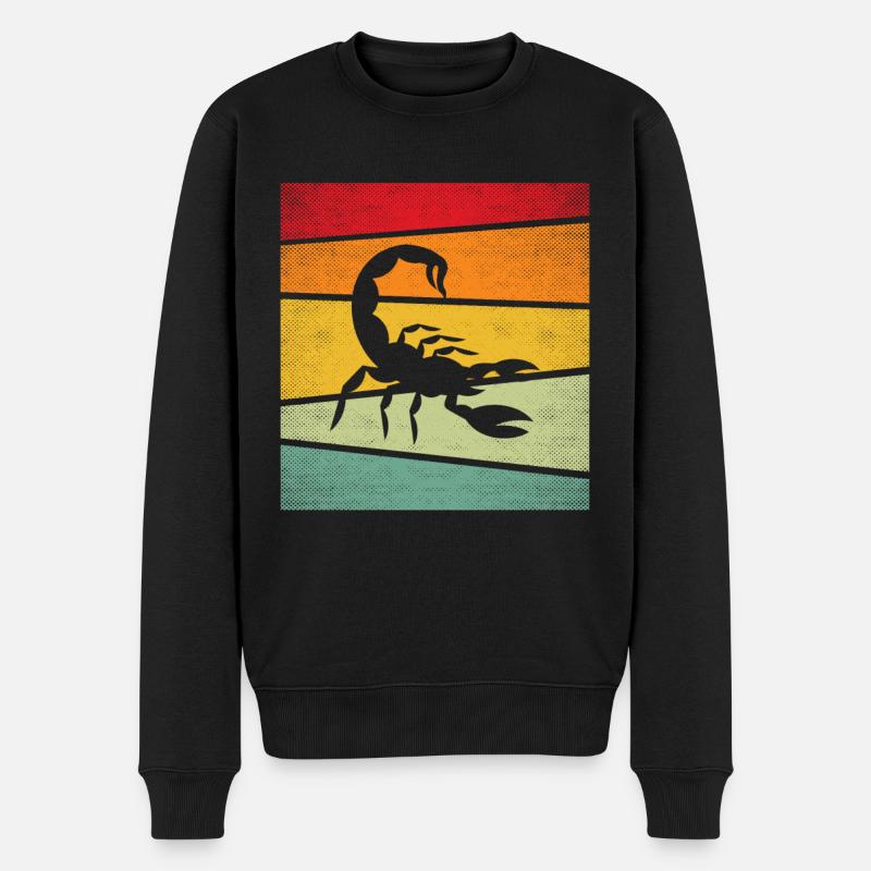 Scorpio Retro - Men's Premium Organic Jumper - black