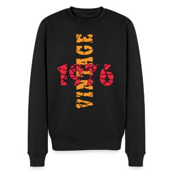 Fantastisch seit 1976 Geburtstag - Männer Premium Bio Pullover - Schwarz - Vorne - Nico (187cm)