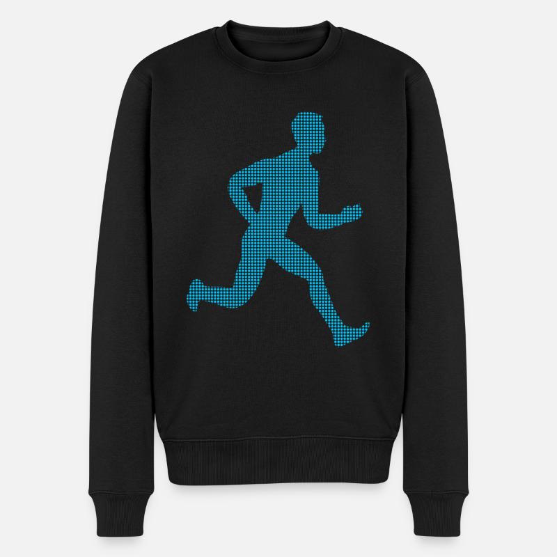 Joggen - Männer Premium Bio Pullover - Schwarz