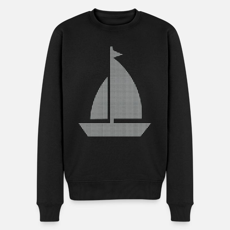 Segeln - Männer Premium Bio Pullover - Schwarz