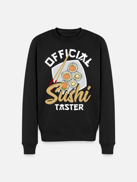 Dégustateur officiel de sushis Sushi Riz Fish Sashimi - Pull Premium bio Homme - noir
