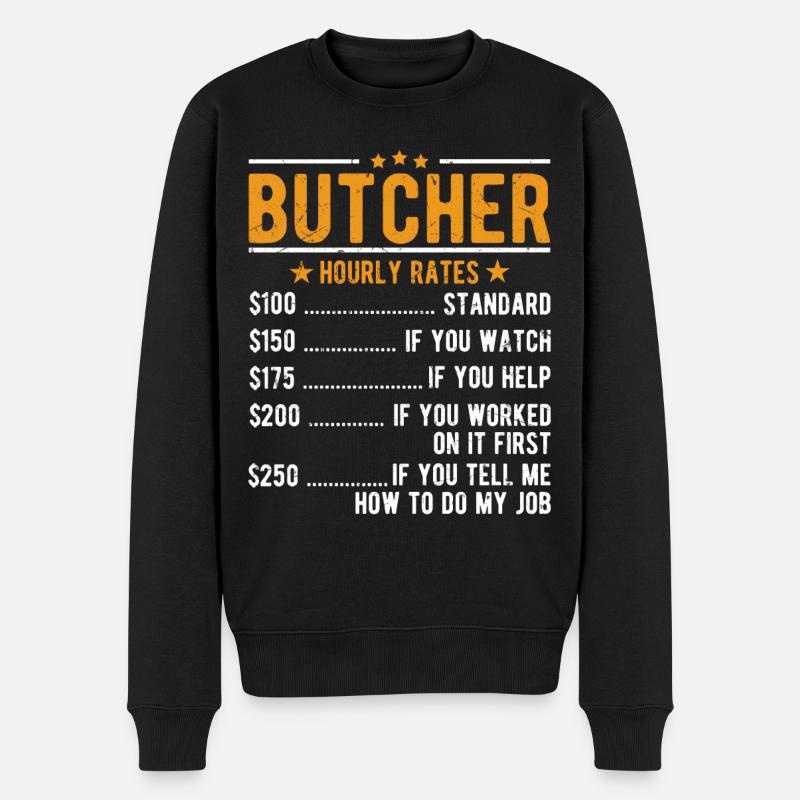 Salaire horaire boucher - Pull Premium bio Homme - noir