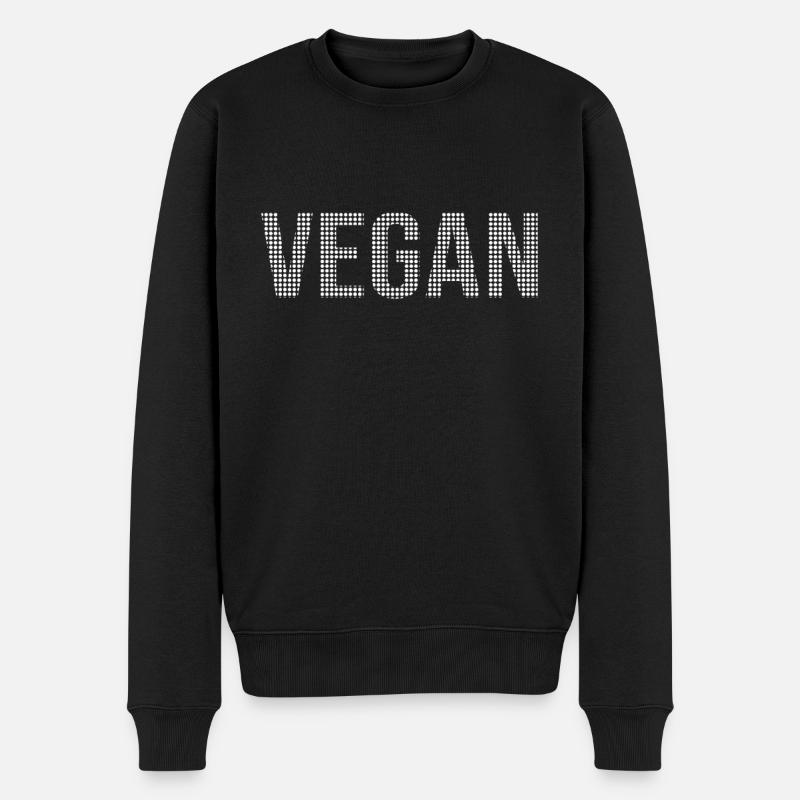 Vegan - Männer Premium Bio Pullover - Schwarz