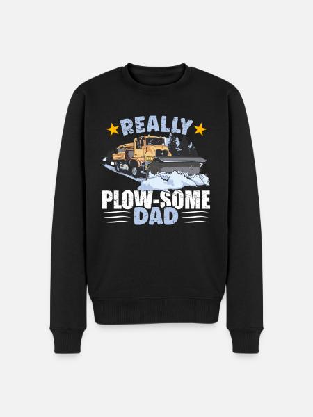 Snow plough Dad - Men's Premium Organic Jumper - black