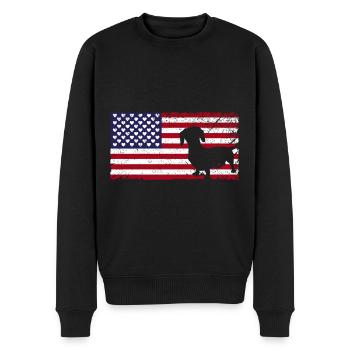 Dachshund Gift Dixie Viennese Doxie Dachshund - Men's Premium Organic Jumper - black - Front - Nico (187cm)