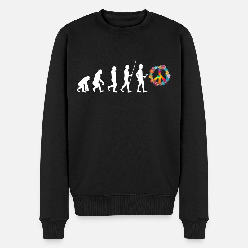 Hippy - Men's Premium Organic Jumper - black