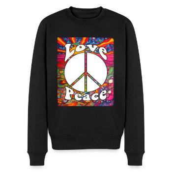 T-shirt hippie Mouvement pour la paix Woodstock Boho Groove - Pull Premium bio Homme - noir - Devant - Nico (187cm)