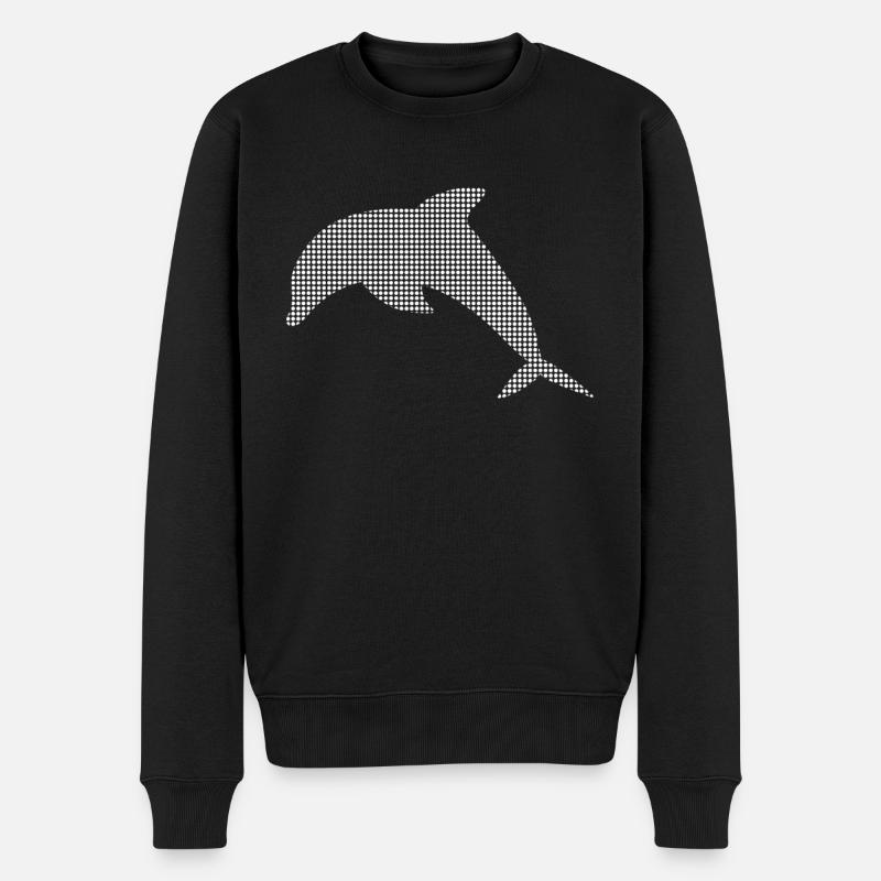 Delfin - Männer Premium Bio Pullover - Schwarz