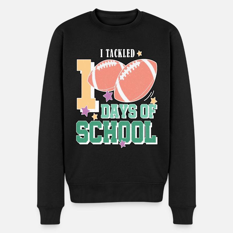 J’ai abordé 100 jours d’école 100 jours d’école - Pull Premium bio Homme - noir