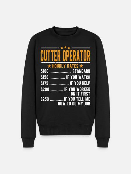 Cutter operator hourly wage - Men's Premium Organic Jumper - black