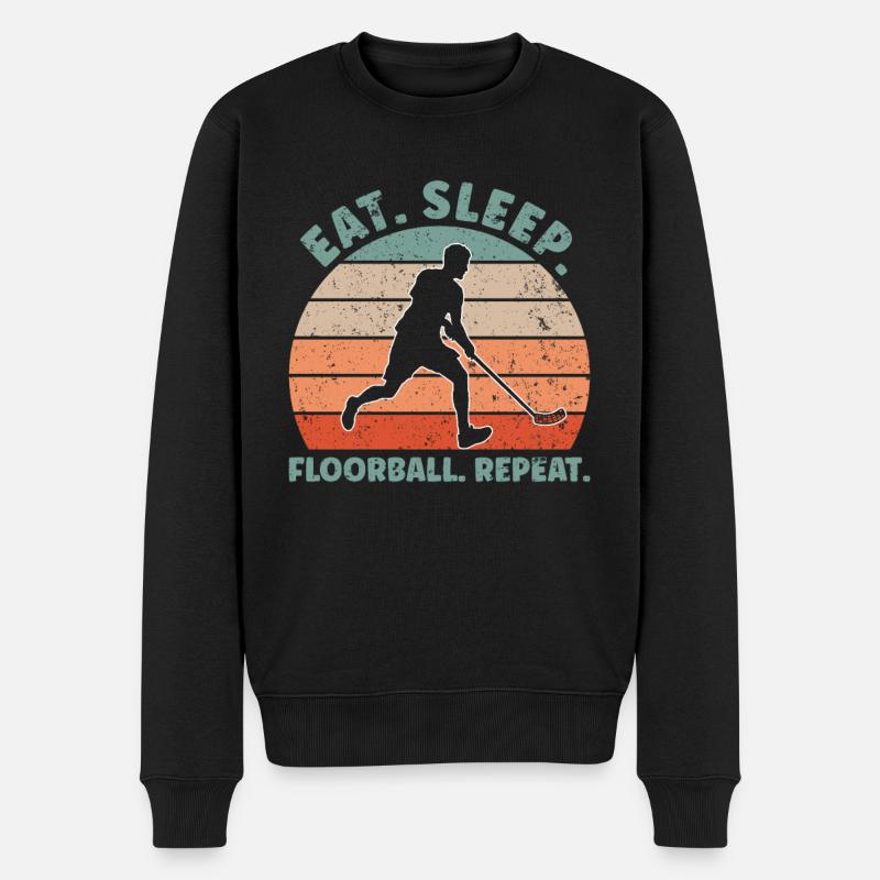 Manger dormir Floorball Répéter - Pull Premium bio Homme - noir