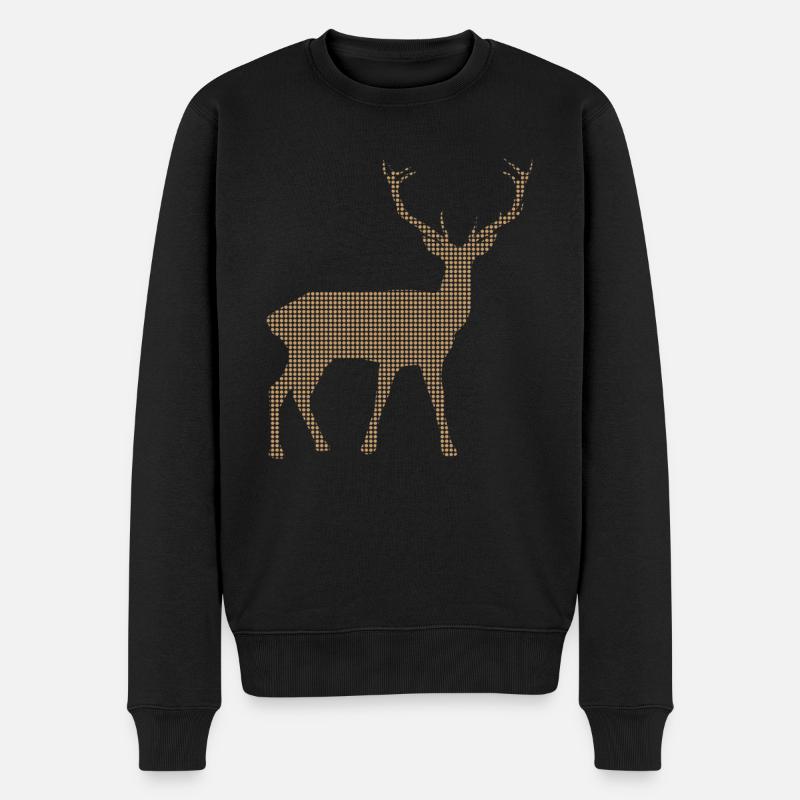 Cerf - Pull Premium bio Homme - noir