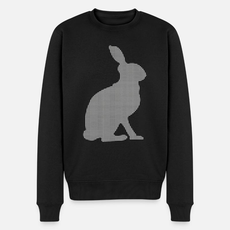 Hase - Männer Premium Bio Pullover - Schwarz