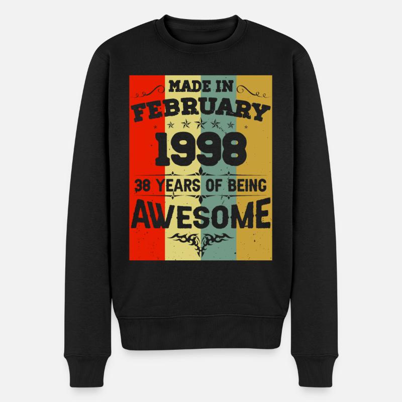 Anniversaire millésime février 1998 - Pull Premium bio Homme - noir