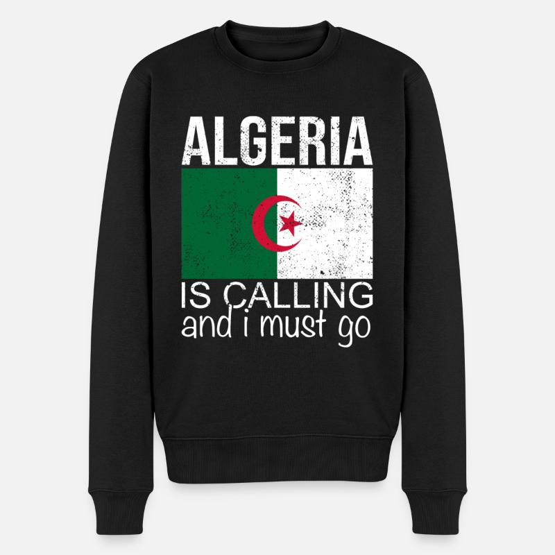 Algérie Slogan - Pull Premium bio Homme - noir