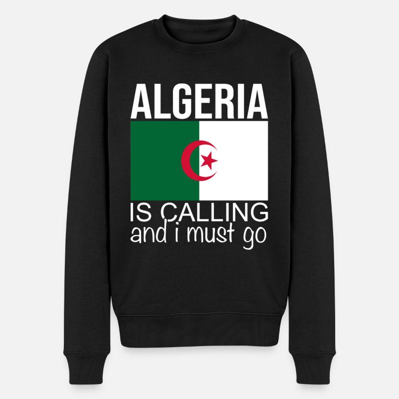 Algerien Spruch - Männer Premium Bio Pullover - Schwarz
