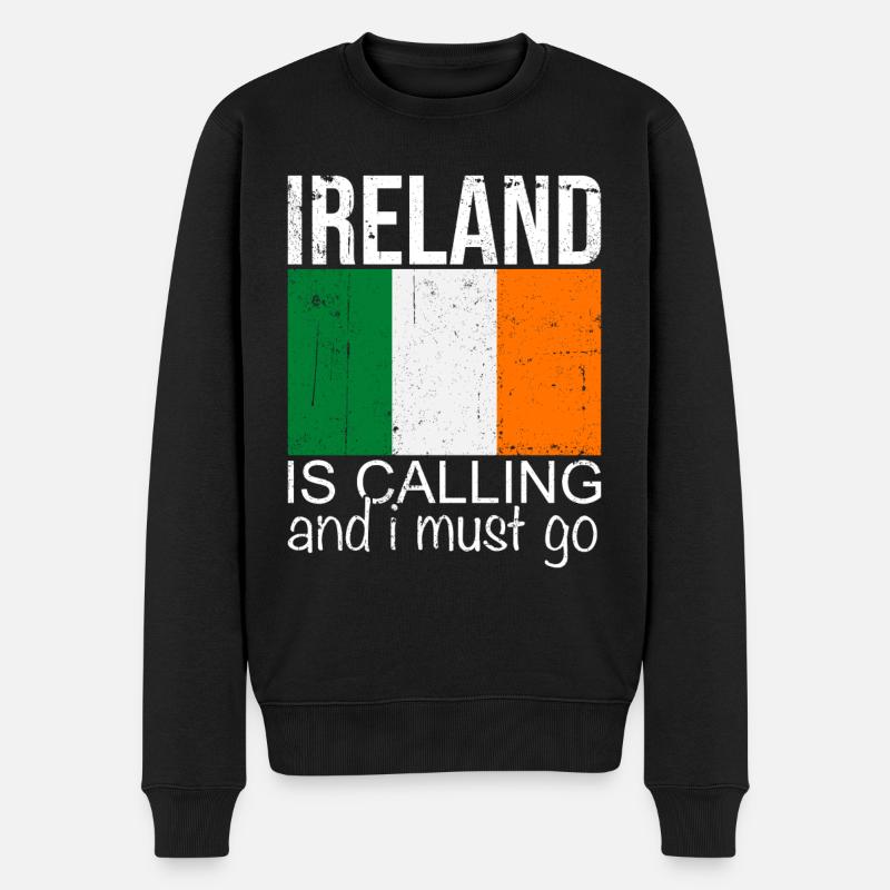 Irland Spruch - Männer Premium Bio Pullover - Schwarz