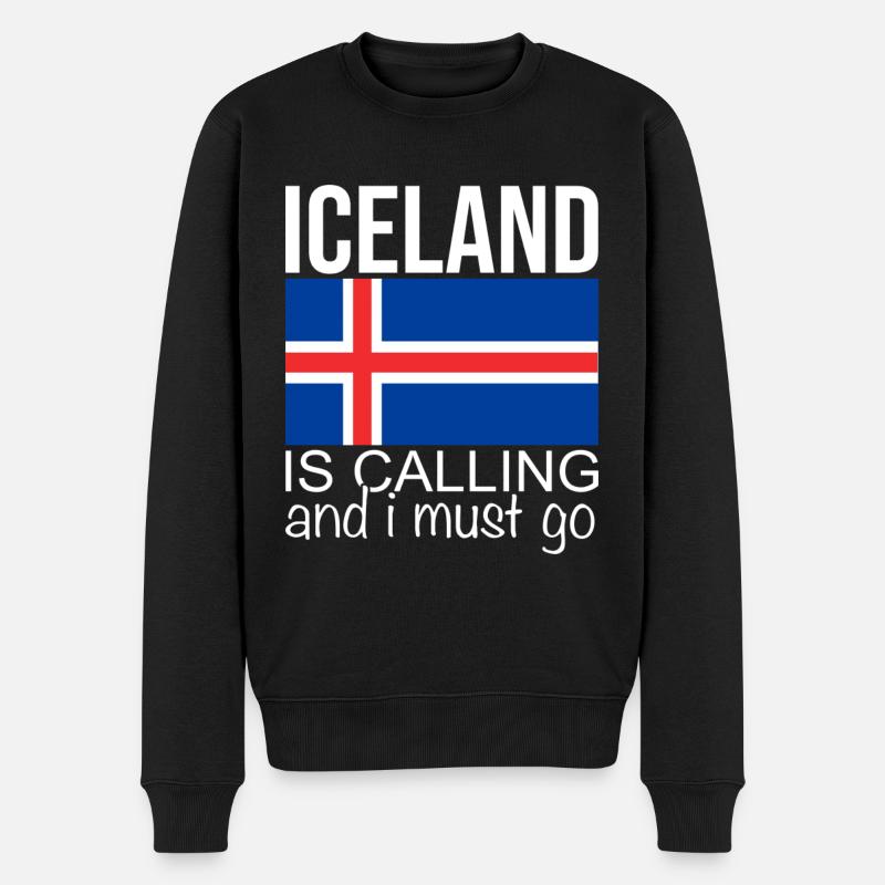 Islande Dicton - Pull Premium bio Homme - noir