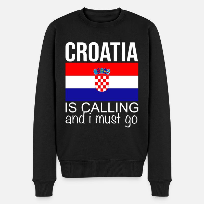 Kroatien Spruch - Männer Premium Bio Pullover - Schwarz