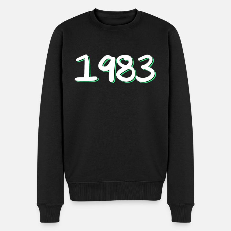 1983 Anniversaire - Pull Premium bio Homme - noir