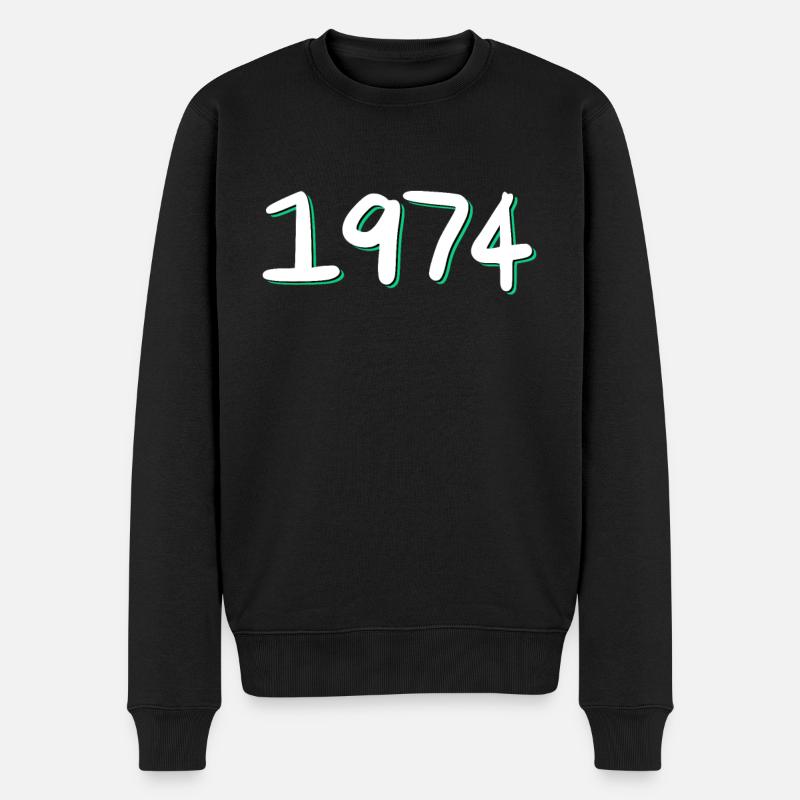1974 Anniversaire - Pull Premium bio Homme - noir