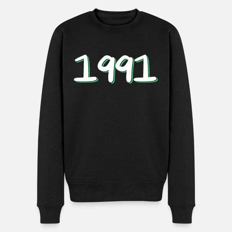 1991 Anniversaire - Pull Premium bio Homme - noir