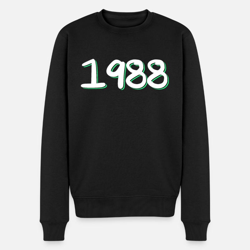 1988 Anniversaire - Pull Premium bio Homme - noir