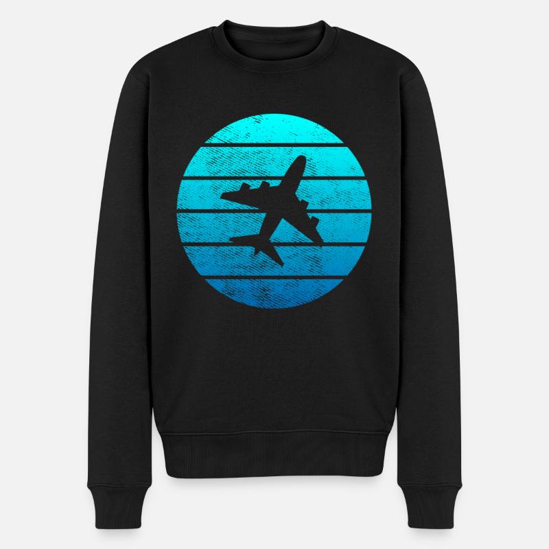 Avion - Pull Premium bio Homme - noir