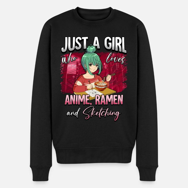 Anime Otaku Weeb - Men's Premium Organic Jumper - black