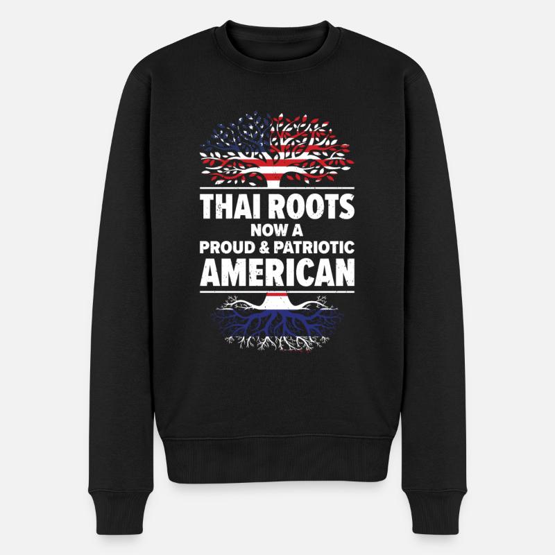 Né Thaïlande Thaïlande États-Unis - Pull Premium bio Homme - noir