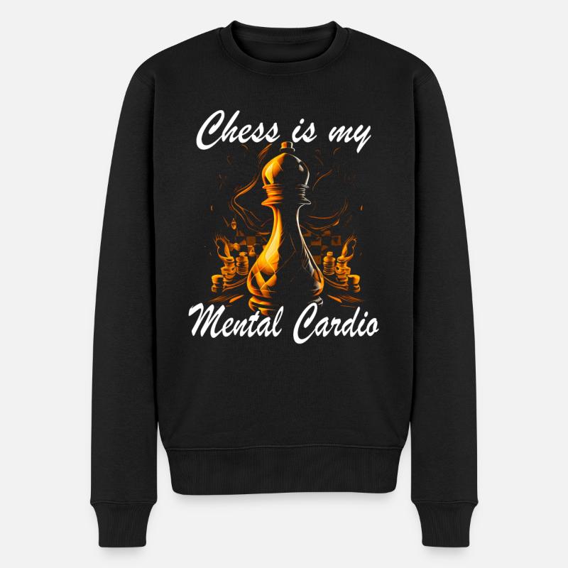Schach - Schachspieler - Männer Premium Bio Pullover - Schwarz