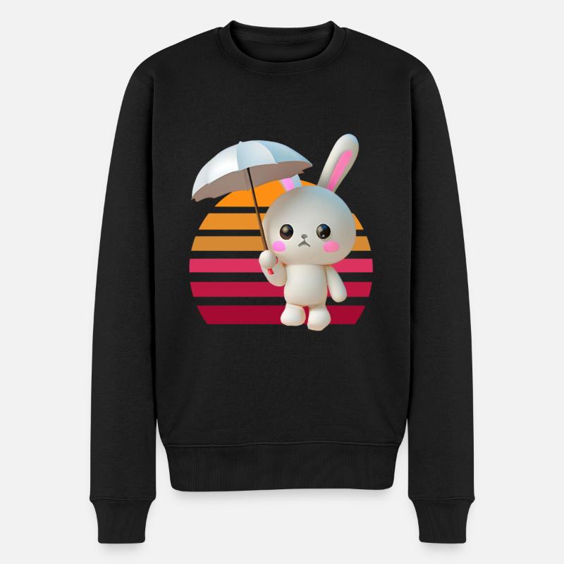 Lapin Parapluie - Pull Premium bio Homme - noir